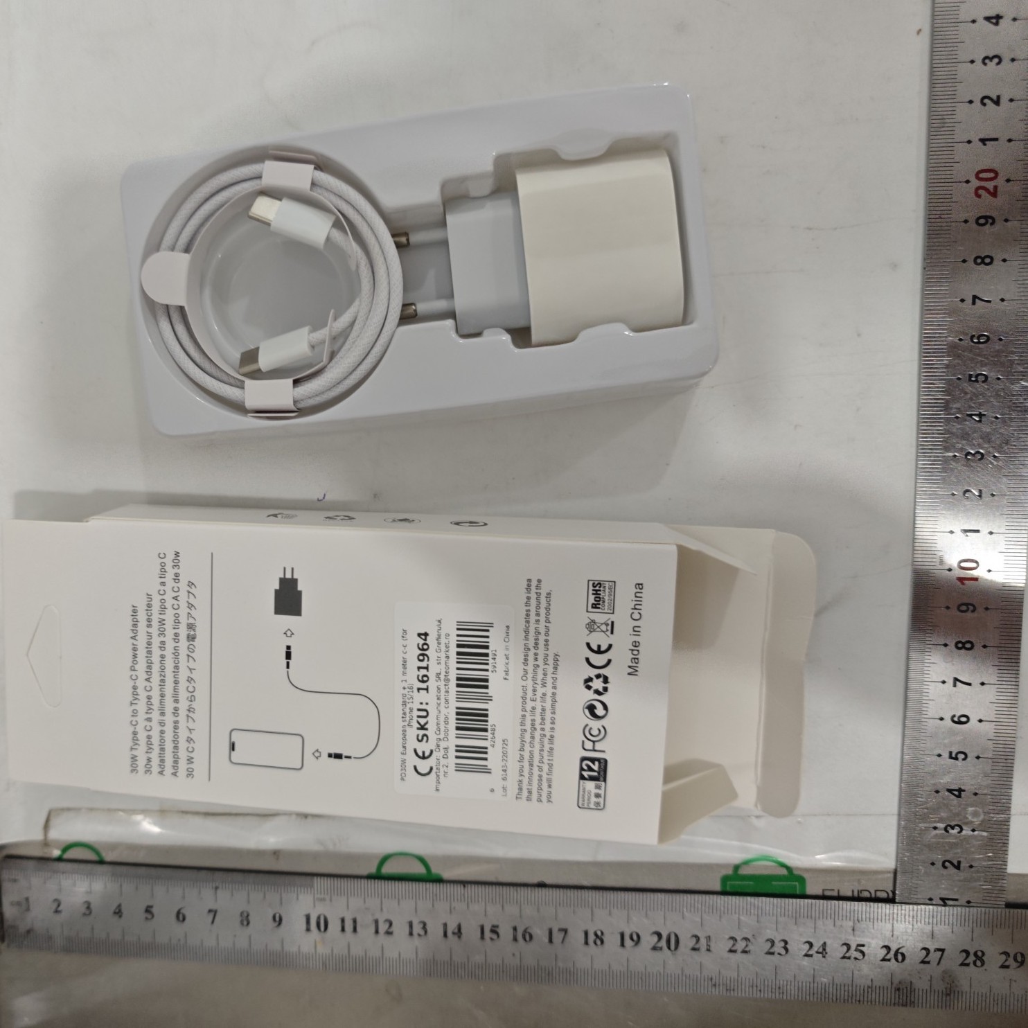 Incarcator Retea Fast Charge, Flippy, Incarcator Standard European PD30W, Compatibil cu iPhone 15/16, Cablu Fast Charge Inclus de 27W, 1m, Alb - imagine 4