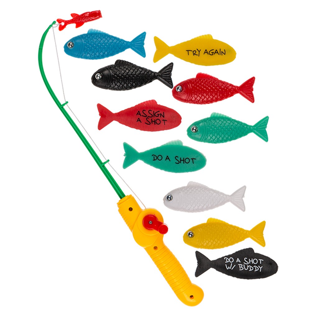 Joc de baut, La pescuit, Flippy, arunca undita si prinde provocarea, pahare de shot din sticla, pentru petreceri, distractiv, 31 x 15 x 5 cm, multicolor - imagine 4