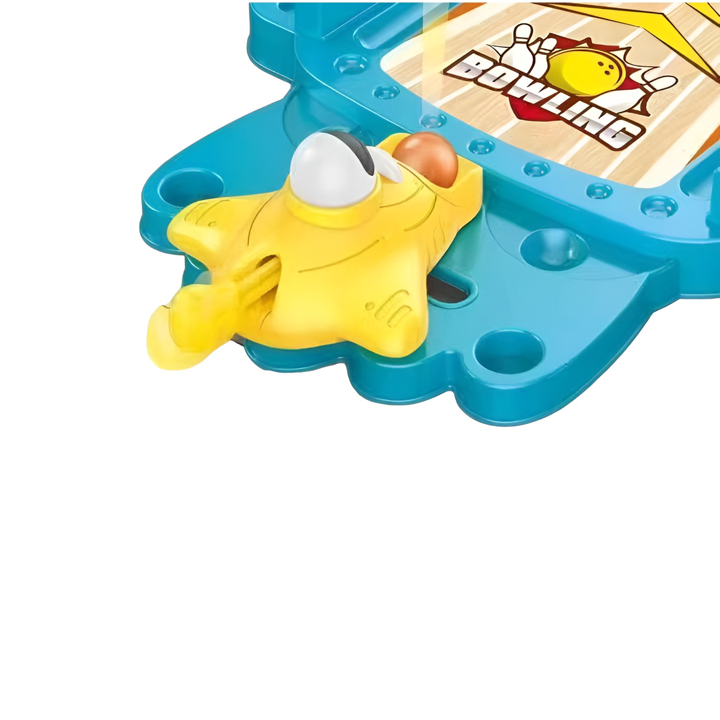 Joc de Masa Mini Bowling Interactiv pentru Copii, Flippy, Mingi si Figurine Incluse, 26.5x19.5x5 cm, Albastru - imagine 3