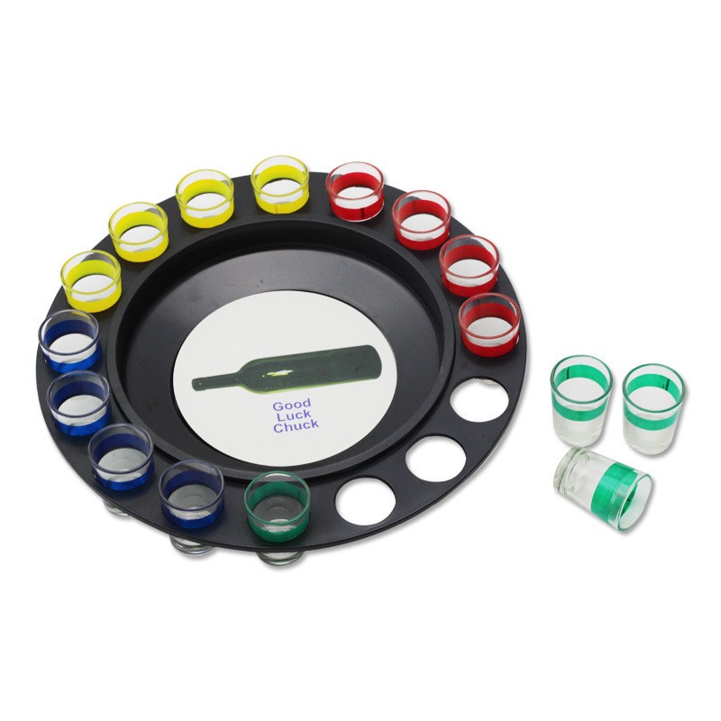 Joc de Societate "Adevar sau Provocare" Flippy, Ruleta cu 16 pahare de Shot din Sticla, pentru Petreceri, Distractie, Cadouri, Multicolor - imagine 3