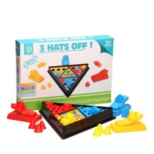 Joc Interactiv pentru Copii, Flippy, 3 Hats Off, Tabla de Joc, Figurine Palarii, +3 Ani, Multicolor