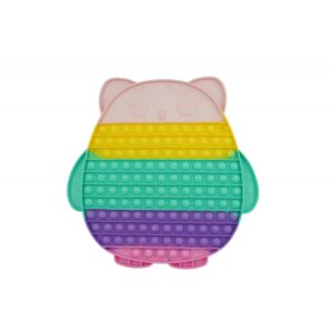 Jucarie antistres din silicon Flippy, Pop it Now and Flip It ,Bufnita ,Multicolor