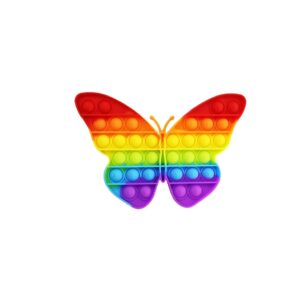 Jucarie antistres din silicon, Flippy, Pop It Now and Flip It, Fluture, Multicolor