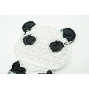 Jucarie antistres din silicon Flippy, Pop it Now and Flip It , Ursulet Panda, Alb/Negru