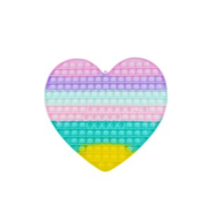 Jucarie antistres din silicon Pop it now, Inima, multicolor, urias, model 2