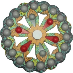 Jucarie Antistres, Flippy, Model Simple Dimple, Fidget Toy Spinner, cu 24 Buline, Multicolor