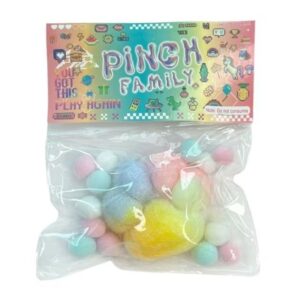 Jucarie Antistres Squishy, Flippy, cu Revenire Lenta, Squeeze Pinch Family, Model Cat Paw, Pufoasa, Model Curcubeu, Ambalaj Transparent, Multicolor