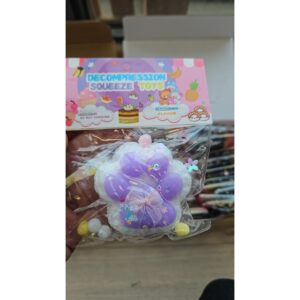 Jucarie Antistres Squishy, Flippy, cu Revenire Lenta, Squeeze Pinch Family, Model Labuta de Pisica, Mov