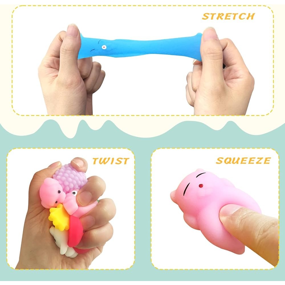 Jucarie Antistres Squishy, Flippy, cu Revenire Lenta, Squeeze Pinch Family, Model Unicorn, Ambalaj Transparent, multicolor - imagine 3