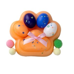 Jucarie Antistres Squishy, Flippy, cu Revenire Lenta, Squeeze Toys, Model Cat Paw, 12.5x10.5 cm, 220g, +3 Ani, din TPR, Model 8, Multicolor