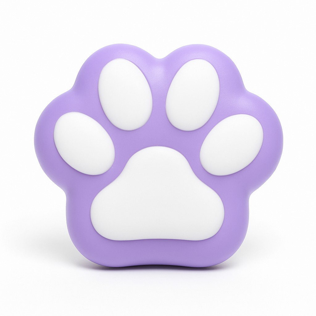 Jucarie Antistres Squishy, Flippy, Revenire Lenta, Model Labuta de Pisica, Squishy, BIG 12.5 x 10.5 cm, 220 g, Model 12, Mov Alb