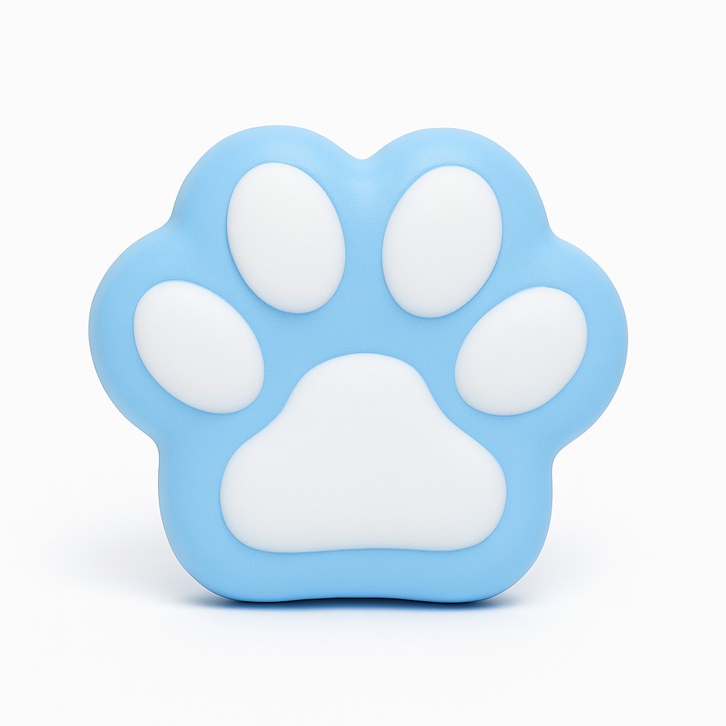 Jucarie Antistres Squishy, Flippy, Revenire Lenta, Model Labuta de Pisica, Squishy, BIG 12.5 x 10.5 cm, 220 g, Model 13, Albastru Alb