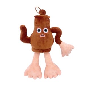 Jucarie Moale de Plus Italian Brainrot, Flippy, cu Agatatoare, Model Ceainicul Teapotini Caldonetto, Jucarie Moale pentru Copii, 32 x 27 cm, Maro inchis