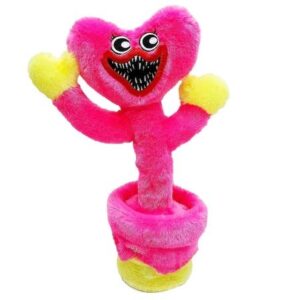 Jucarie Huggy Wuggy pentru copii, imita, canta, danseaza, Roz, Flippy