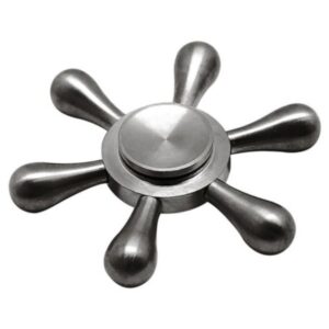 Jucarie Interactiva Antistres Fidget Spinner Hexagon Argintiu