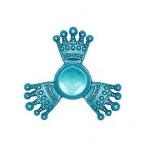 Jucarie Metalica Antistres Fidget Spinner Coroana Albastru