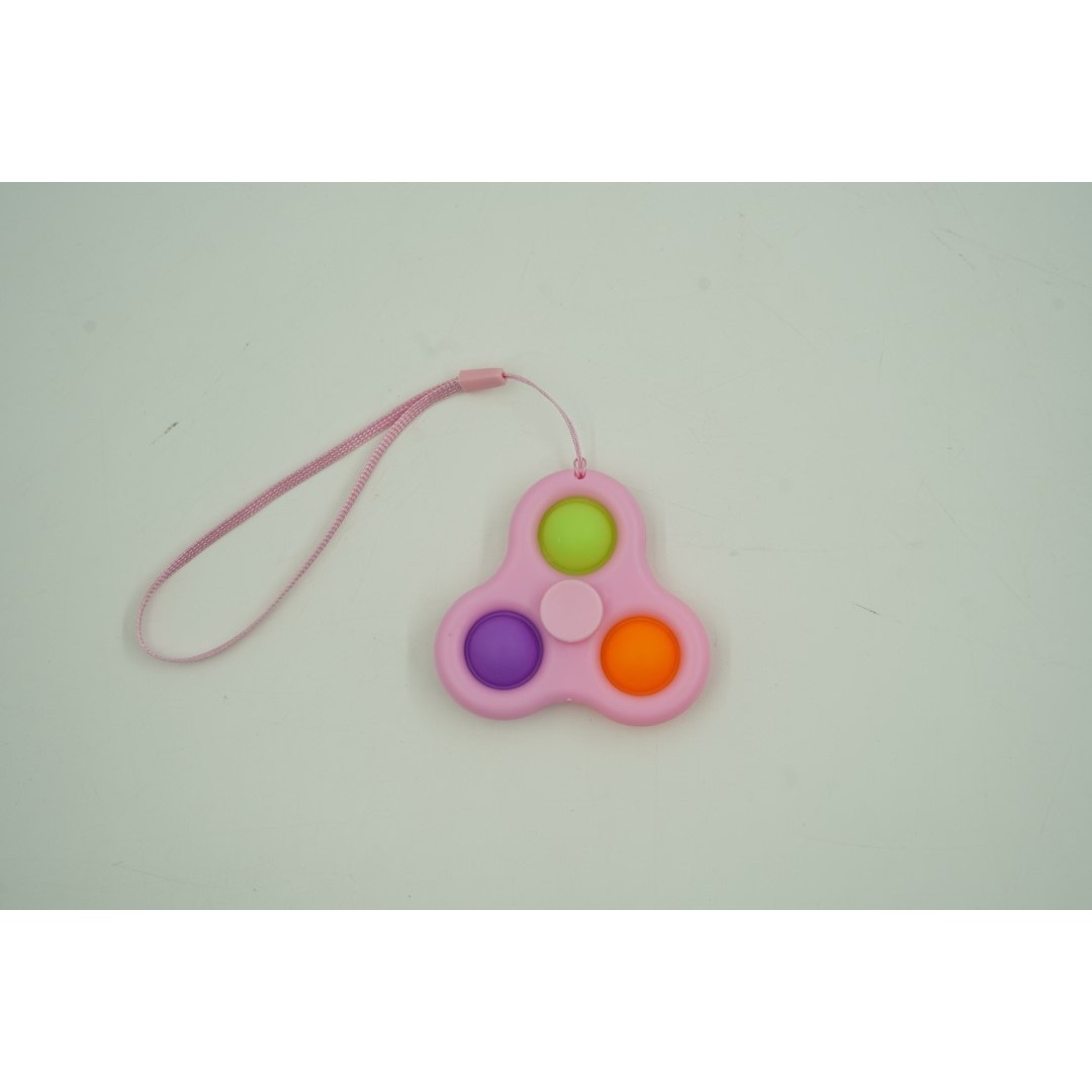 Jucarie senzoriala spinner Flippy- Fidget Toy, Simple Dimple, 7 cm, Roz/Multicolor - imagine 2