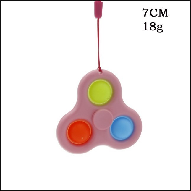 Jucarie senzoriala spinner Flippy- Fidget Toy, Simple Dimple, 7 cm, Roz/Multicolor - imagine 4