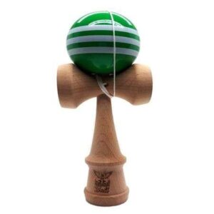 Kendama Ball Originala Stripe Negru Lemn Fag Verde