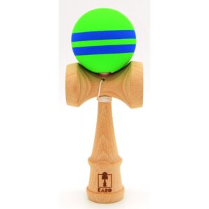 Kendama Karo Grip Rubber Stripe Lemn Fag Verde Albastru