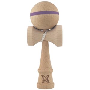 Kendama X Originală, Profesională, Flippy, din Lemn, 18 cm, Dunga Mov