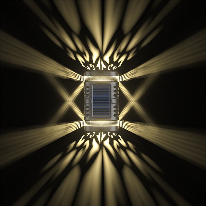 Lampa solara LED decorativa cu lumina bidirectionala Flippy, IP65, 1.2V, 600mah, 15.1 x 9 x 6 cm, material ABS, alb cald - imagine 4