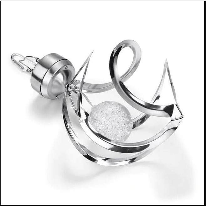 Lampa solara LED RGB spirala pentru gradina/terasa Flippy, se roteste de la vant, 35 x 5.5 cm, rezistenta la apa, 2V, 600 mAh, multicolor - imagine 3