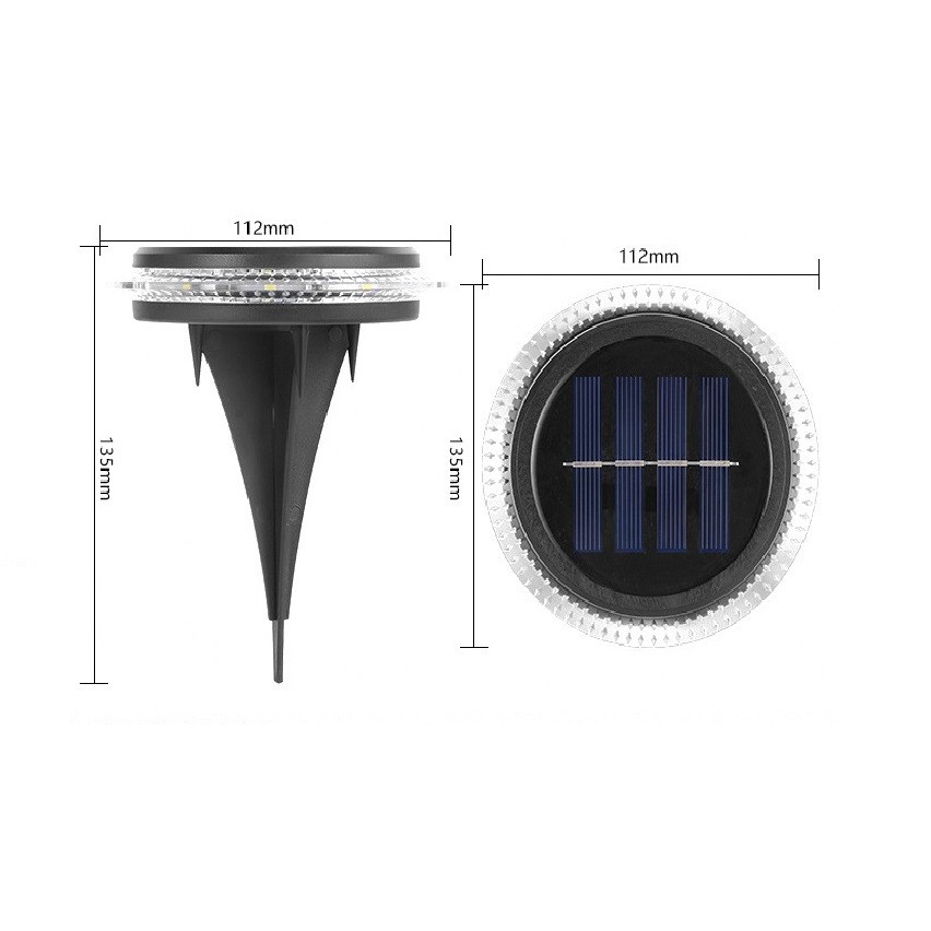 Lampa solara LED tip spot pentru gradina Flippy, 8 LED-uri, material ABS si Policarbonat, baterie 1.2V, 600mah, 12 x 13.5 cm, alb cald - imagine 3