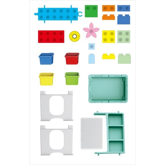 Masa de joaca pentru construit, 69 piese incluse - imagine 4