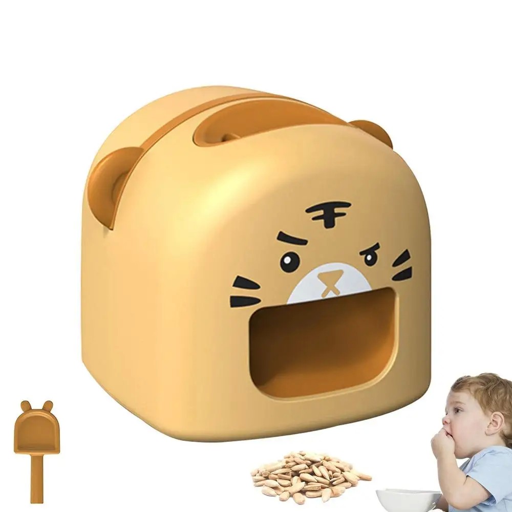 Mașină de Decojit Semințe, Flippy, Mini Deschizător, Model Tigru, Incarcare USB, 9.7x10x8.6 cm, Portocaliu - imagine 3