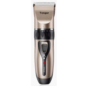 Masina De Tuns Bebelusi si Copii, Flippy, Lame Cermice si Inox, Fara Fir, Functie Anti Taiere, Silentios, 50 W, 4 Accesorii, Incarcator USB, Gold Negru