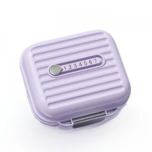 Cutie Medicamente, Flippy, Mov, 7 Compartimente, Portabila si Compacta, 7.8x7.2x3.5 cm, Ideala pentru Uzul Cotidian