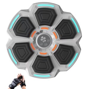 Tinta Lovituri Box Montabil pe Perete, Flippy, Gri, Difuzor, Bluetooth, Iluminare LED, 41.5 x 6.5 x 42 cm, Manusi Incluse