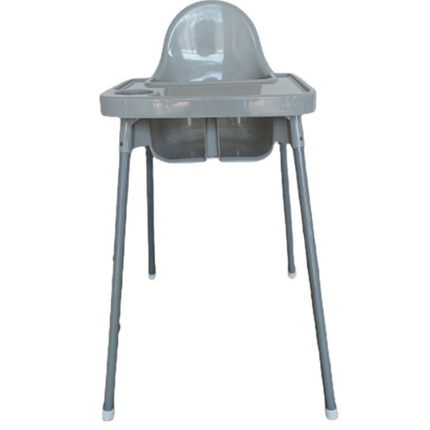 Scaun de Masa, Flippy, pentru Bebelusi si Copii 6-36 Luni, din Plastic/Metal, Centura in 2 Puncte, Tava Detasabila, 63 x 57 x 85 cm, Gri