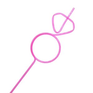 Pai de Plastic, Flippy, Model Inel cu Diamant, Tematica Nunta, Diametru 0.5 cm, Roz/Alb