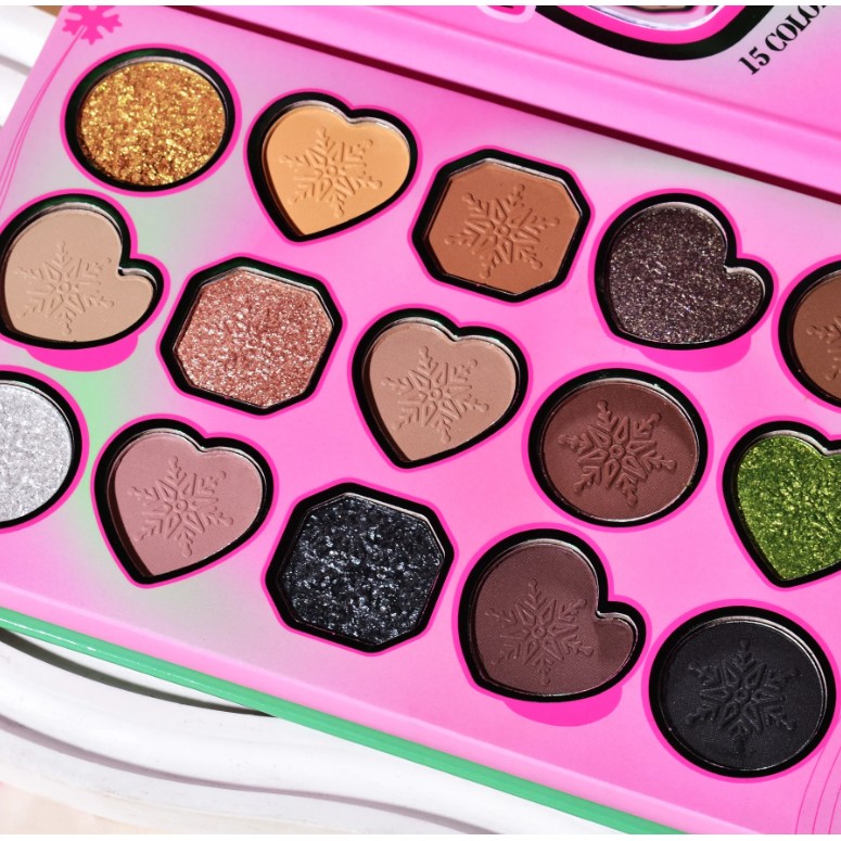 Paleta de Machiaj, KEVIN & COCO, Atractive, Farduri de Pleoape, 15 Culori, Model B, 16.5x10.8x1.5 cm, Multicolor - imagine 4