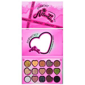 Paleta de Machiaj, KEVIN & COCO, Atractive, Farduri de Pleoape, 15 Culori, Model B, 16.5x10.8x1.5 cm, Multicolor