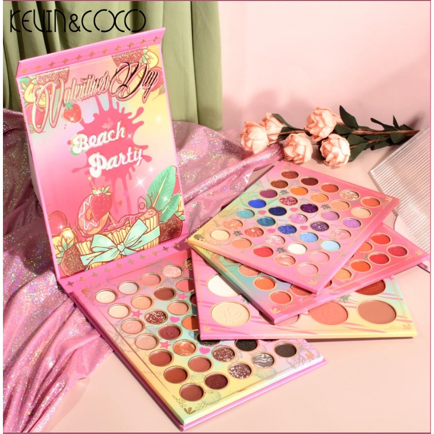 Paleta farduri Kevin&Coco, 117 culori, 4 straturi, rotativa, iluminator si blush inclus, dreptunghiulara, 112g, 20.8 x 15.5 x 2.1 cm, multicolor - imagine 4