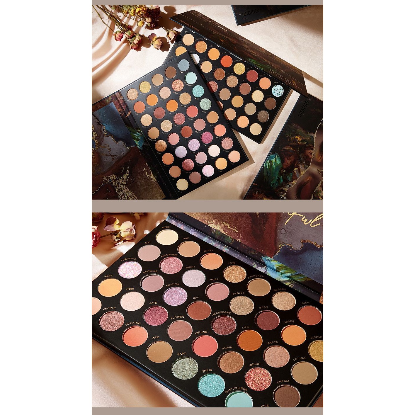 Trusa de machiaj, paleta de farduri cu 40 de culori pigmentate, Flippy - imagine 3