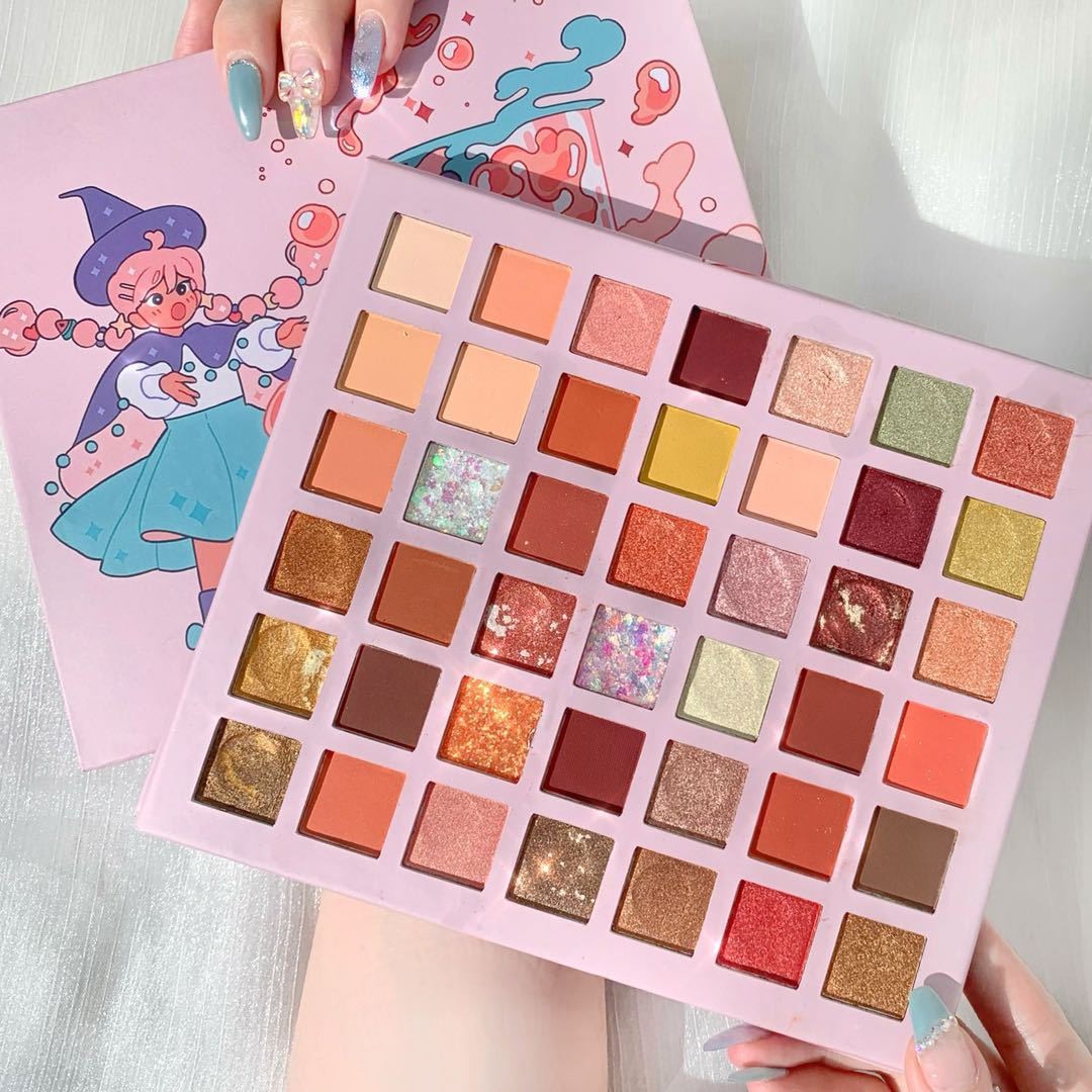 Trusa de machiaj, paleta de farduri cu 42 de culori pigmentate, Flippy - imagine 3