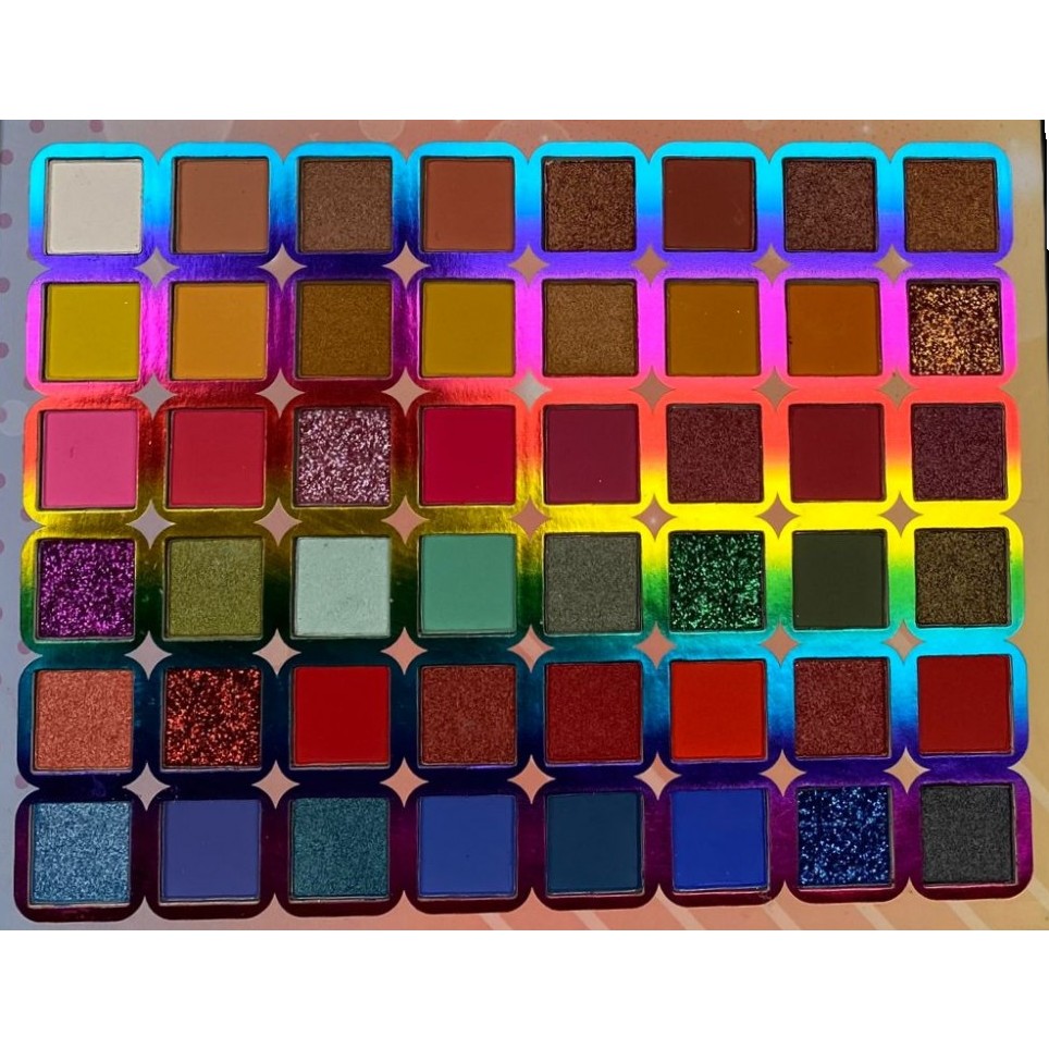 Trusa de machiaj, paleta de farduri Shining cu 48 de culori pigmentate, Flippy - imagine 3