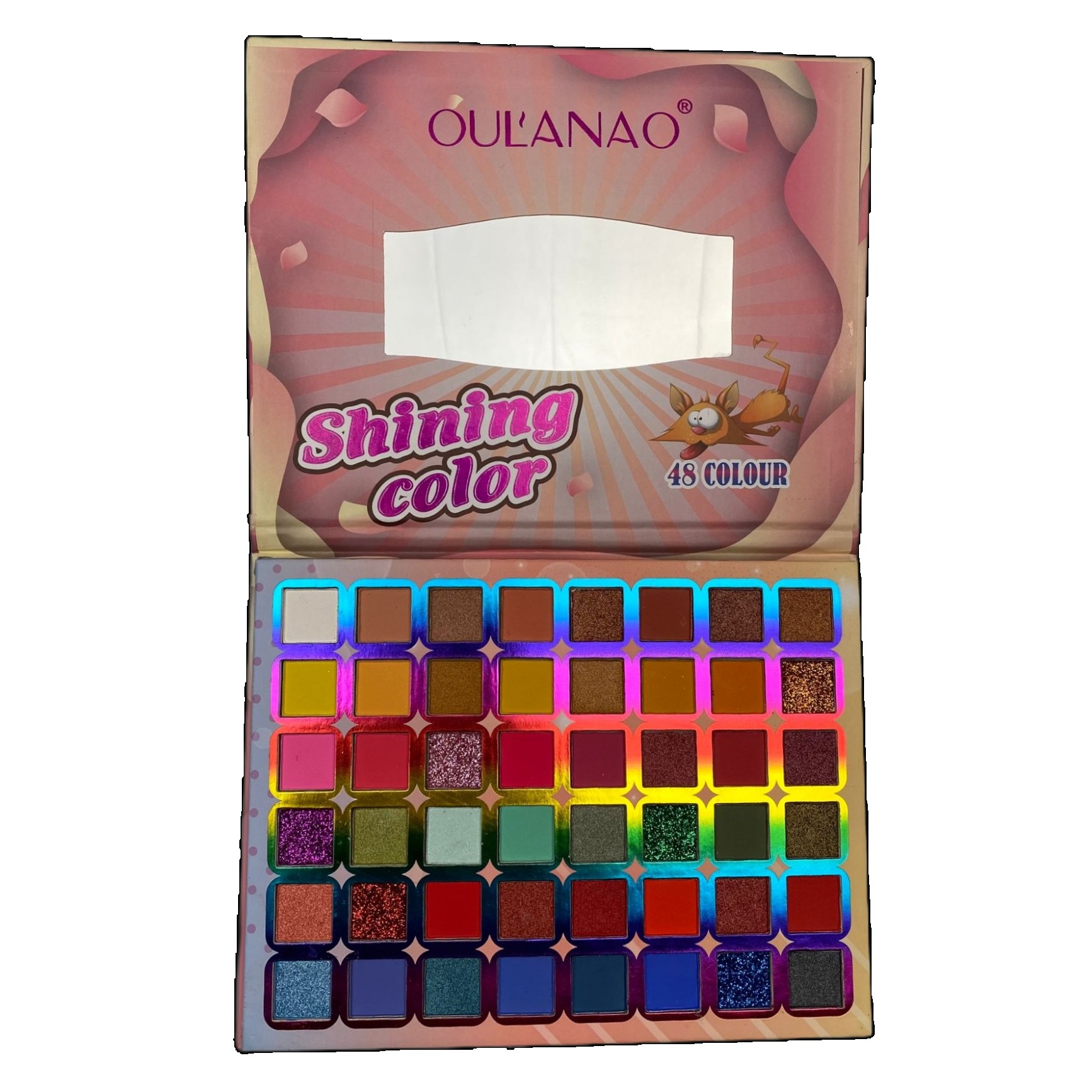 Trusa de machiaj, paleta de farduri Shining cu 48 de culori pigmentate, Flippy