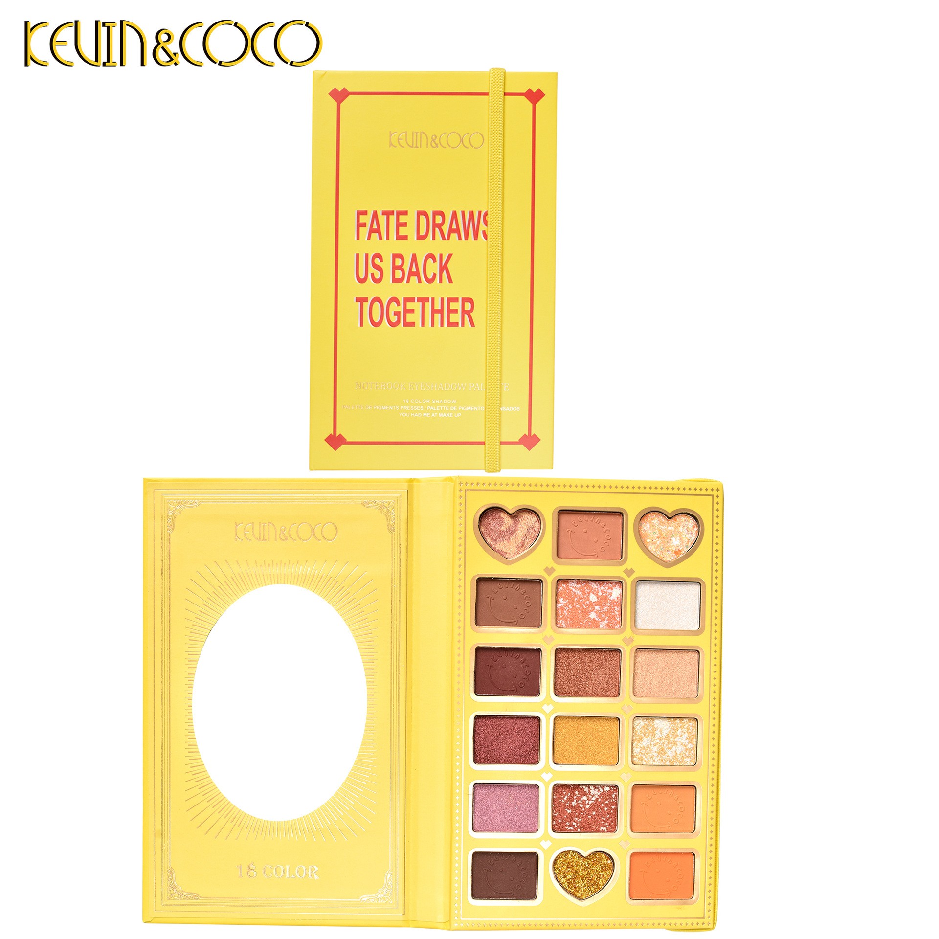 Trusa de machiaj Kevin&Coco cu 18 culori sidefate , Flippy - imagine 4