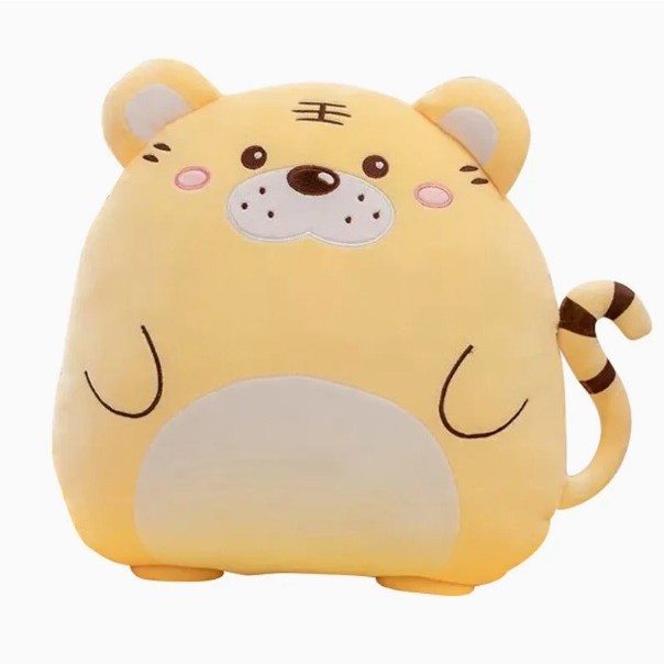 Patura 2in1 pentru Pat sau Canapea, Flippy, Model Jucarie Tigru cu Spatiu de Depozitare Patura, Microfibra, 1x1.7 m, Portocaliu - imagine 2