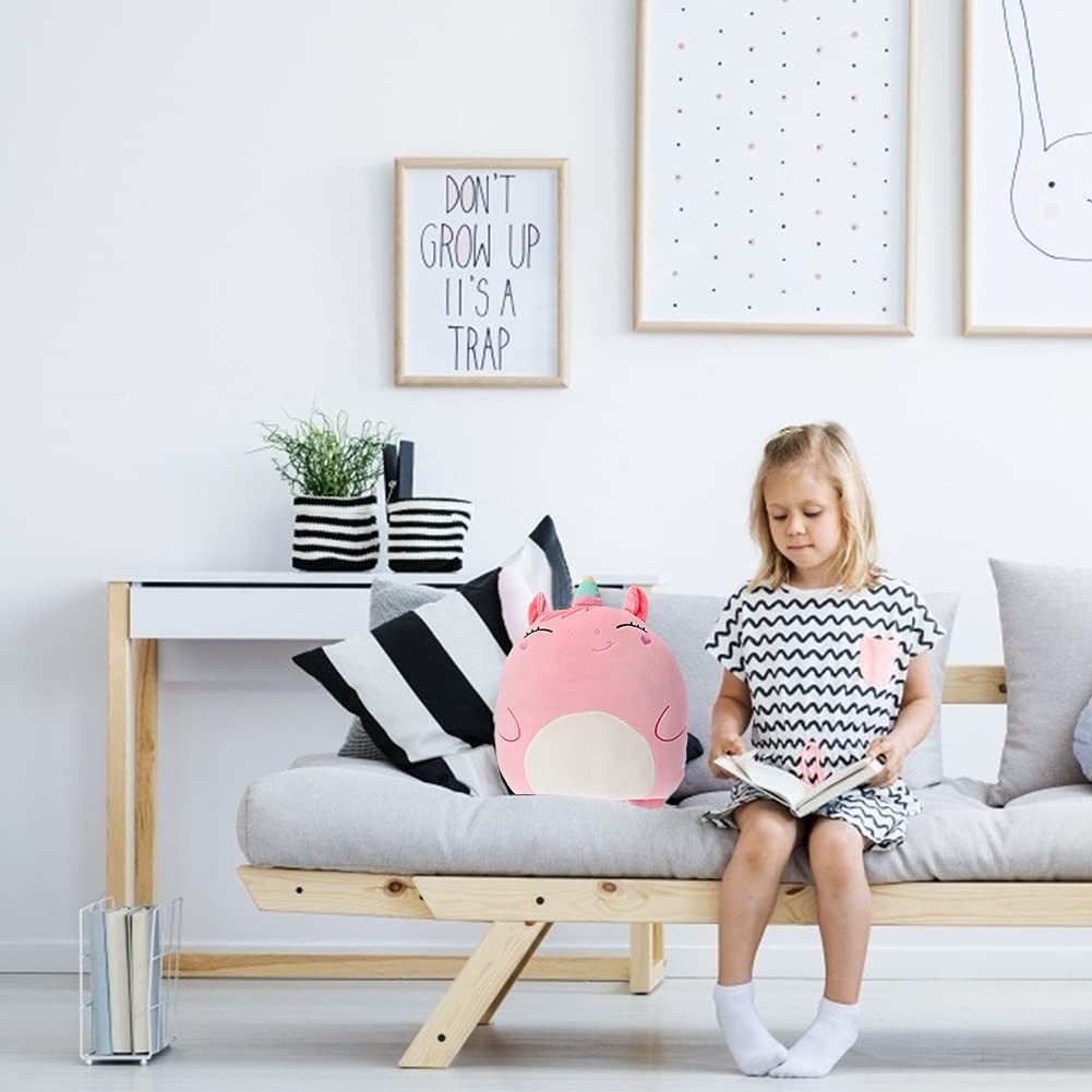 Patura 2in1 pentru Pat sau Canapea, Flippy, Model Jucarie Unicorn cu Spatiu de Depozitare Patura, Microfibra, 1x1.7 m, Roz - imagine 4