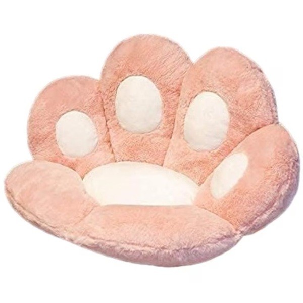 Perna Decorativa, Flippy, Model Laba de Pisica, din Plus, pentru Scaun/Canapea/Podea, 80 x 70 cm, Roz