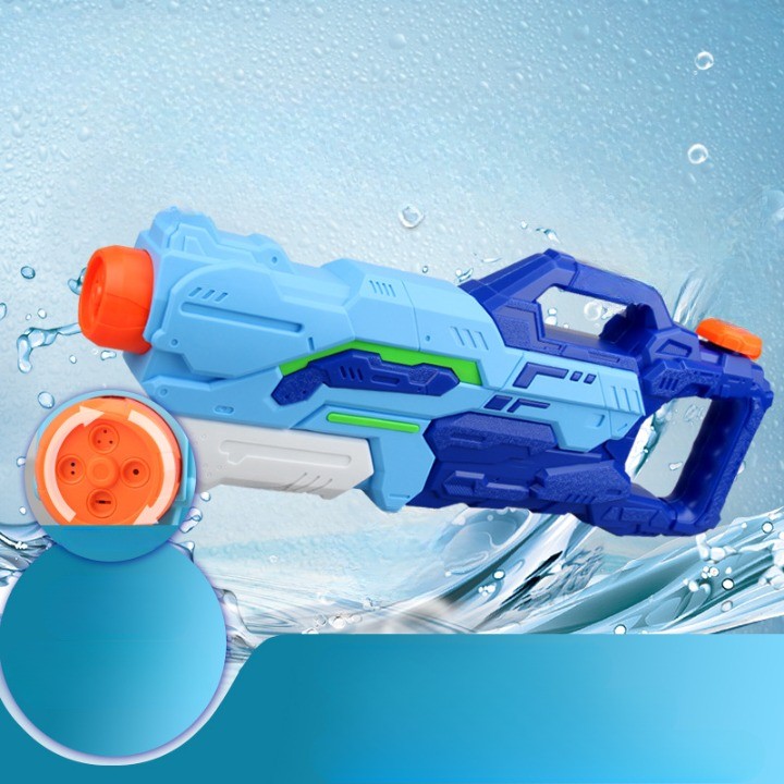 Pistol cu Apa pentru Copii, Rezervor, Pentru Piscina/Plaja, Flippy, 6ani+, 4 duze, Albastru, 1500ML - imagine 3
