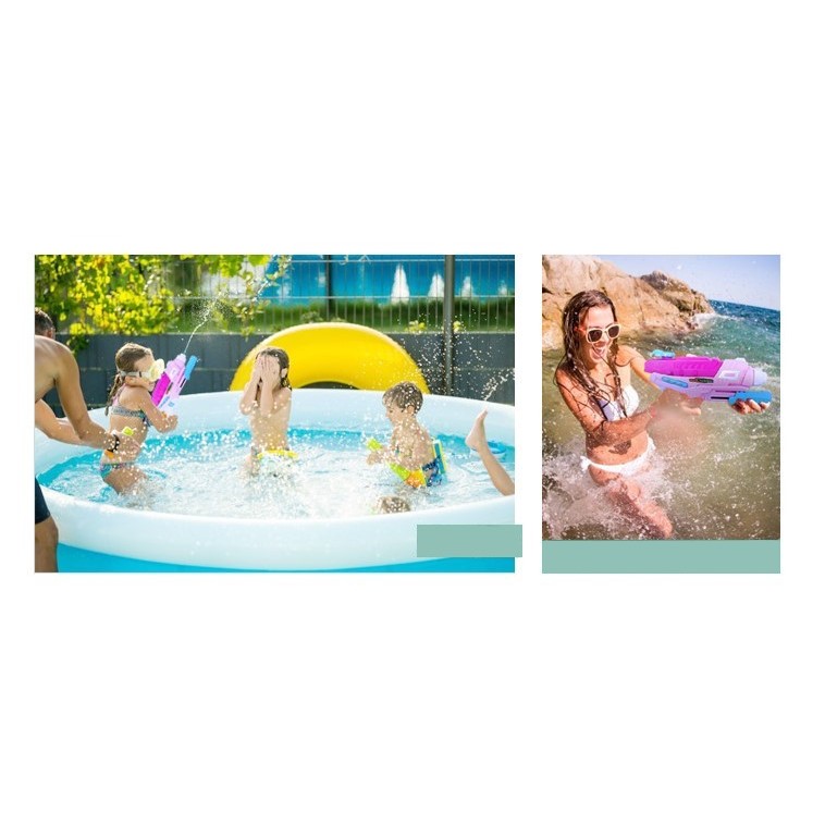 Pistol cu Apa pentru Copii, Rezervor, Pentru Piscina/Plaja, Flippy, 6ani+, Roz, 600ML - imagine 3