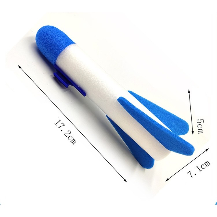 Pistol de Jucarie, Flippy, cu Lansator de Racheta, din Polistiren/Plastic, Lumina LED, +3 Ani, Rosu/Albastru - imagine 2