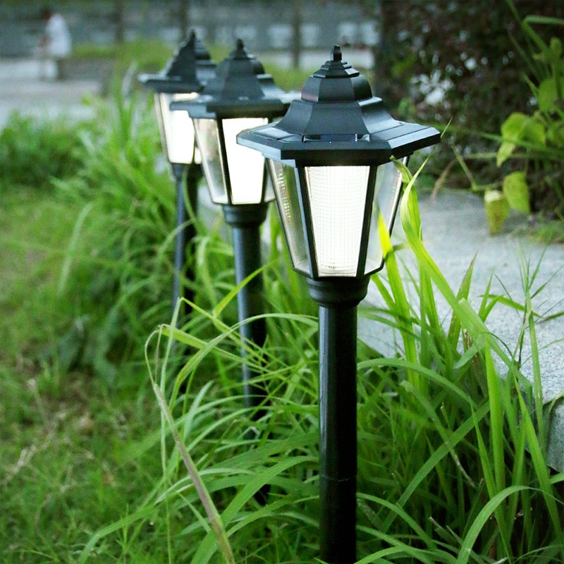 Lampa solara hexagonala de gradina Flippy, Alb Rece - imagine 2